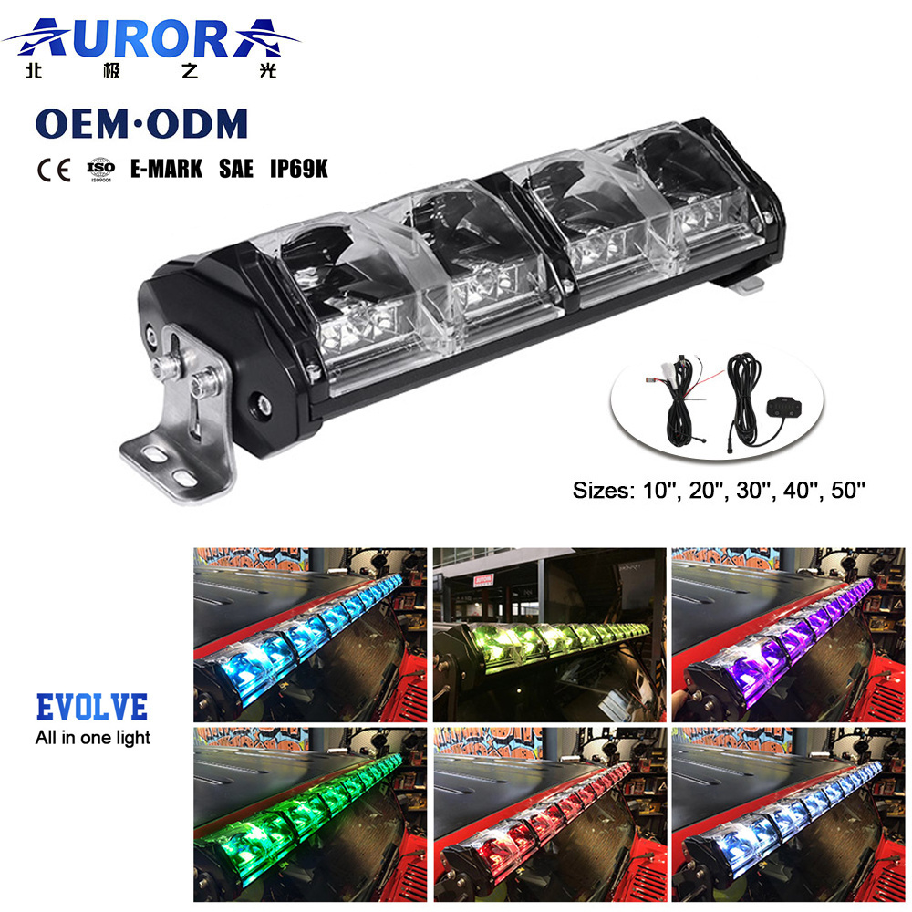 China First Multifunctional Evolve Light Bar Offroad 10 inch LED RGB Light Bar