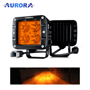 AURORA Patent Amber light High Brightness 4X4 Cars Offroad Led Fog Light 5'' Inch DC 12V Truck Mini Driving Light