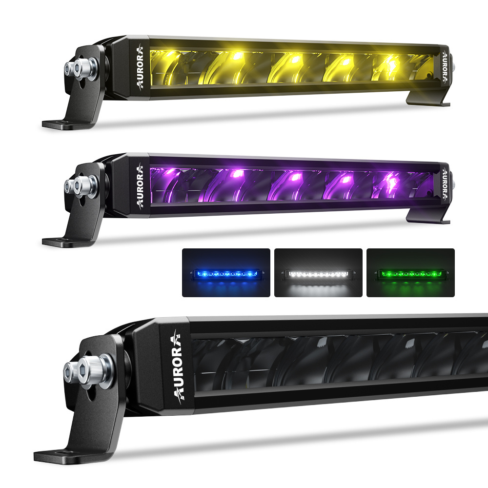 AURORA Newest RGB LED Light Bar offroad led light bars IP69K led bar light 4x4 atv utv