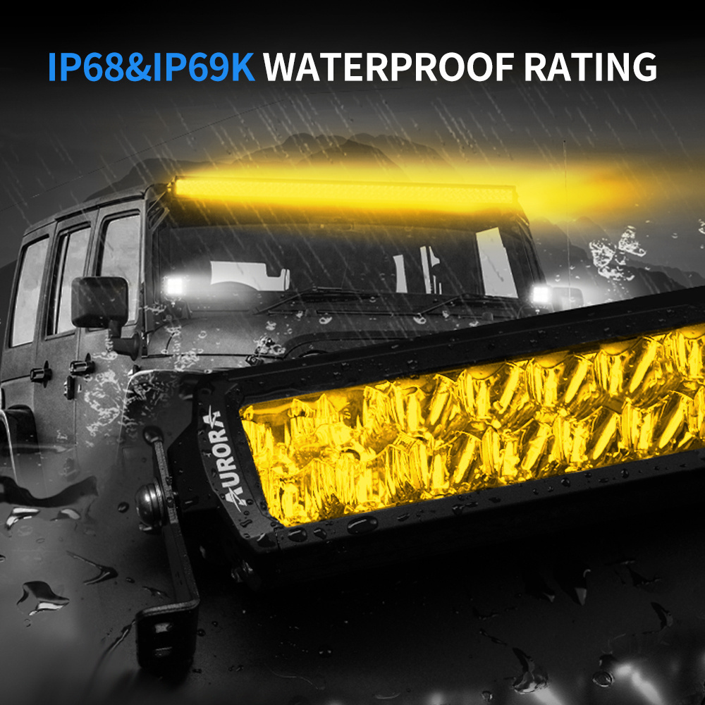 AURORA Screwless 40inch 50inch IP68 Waterproof New Double Row Driving LED Offroad Light Bar