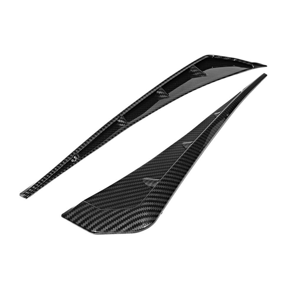 A Pair ABS Carbon Fibre Color Side for Fender Vent Air Wing Cover Trim For 16-20 Honda Civic