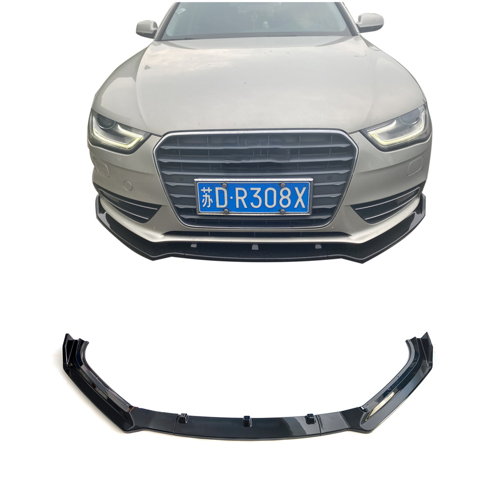 car universal spoiler abs black bumper lips body kit For AUDI A4 2012 2013 2014 2015 2016