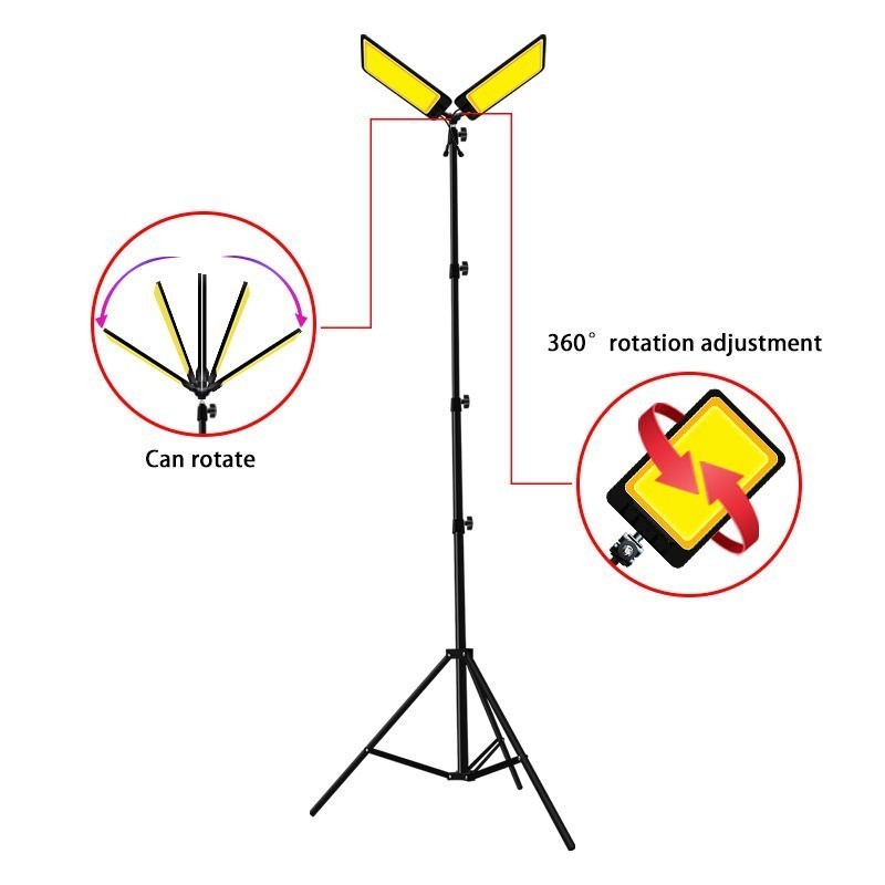 Multi-functional High Lumen Outdoor Portable Telescopic Rod Collapsible Lamp Cob LED Camping Light