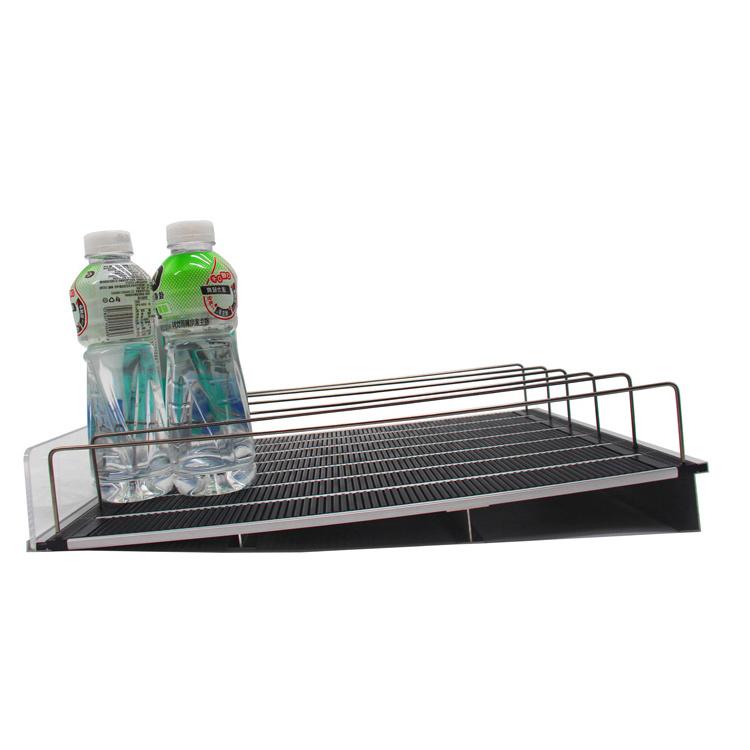 High Quality Supermarket Display Rack Plastic Flex Roller Shelves For Beverage