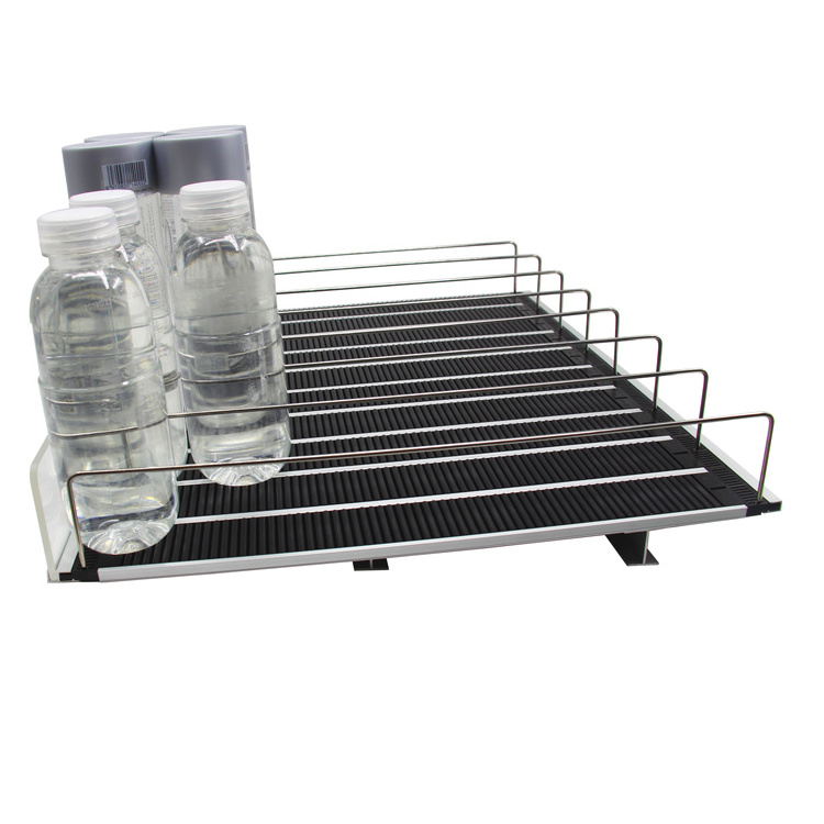 Auto Feed Retail Supermarket Abs Plastic Flex Gravity Roller Shelf For Drinks Shelf