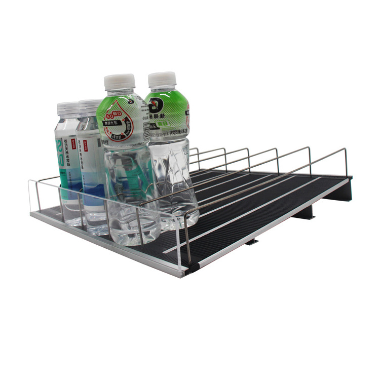 High Quality Supermarket Display Rack Plastic Flex Roller Shelves For Beverage