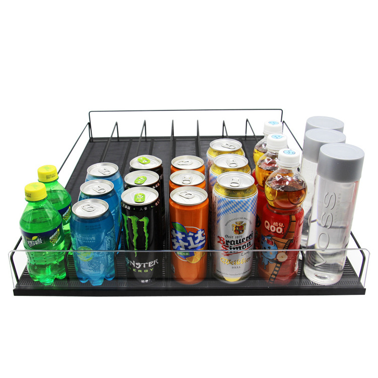 Auto-feed Cooler Display Rack Drink Metal Shelf Roller Track Rolling Shelf