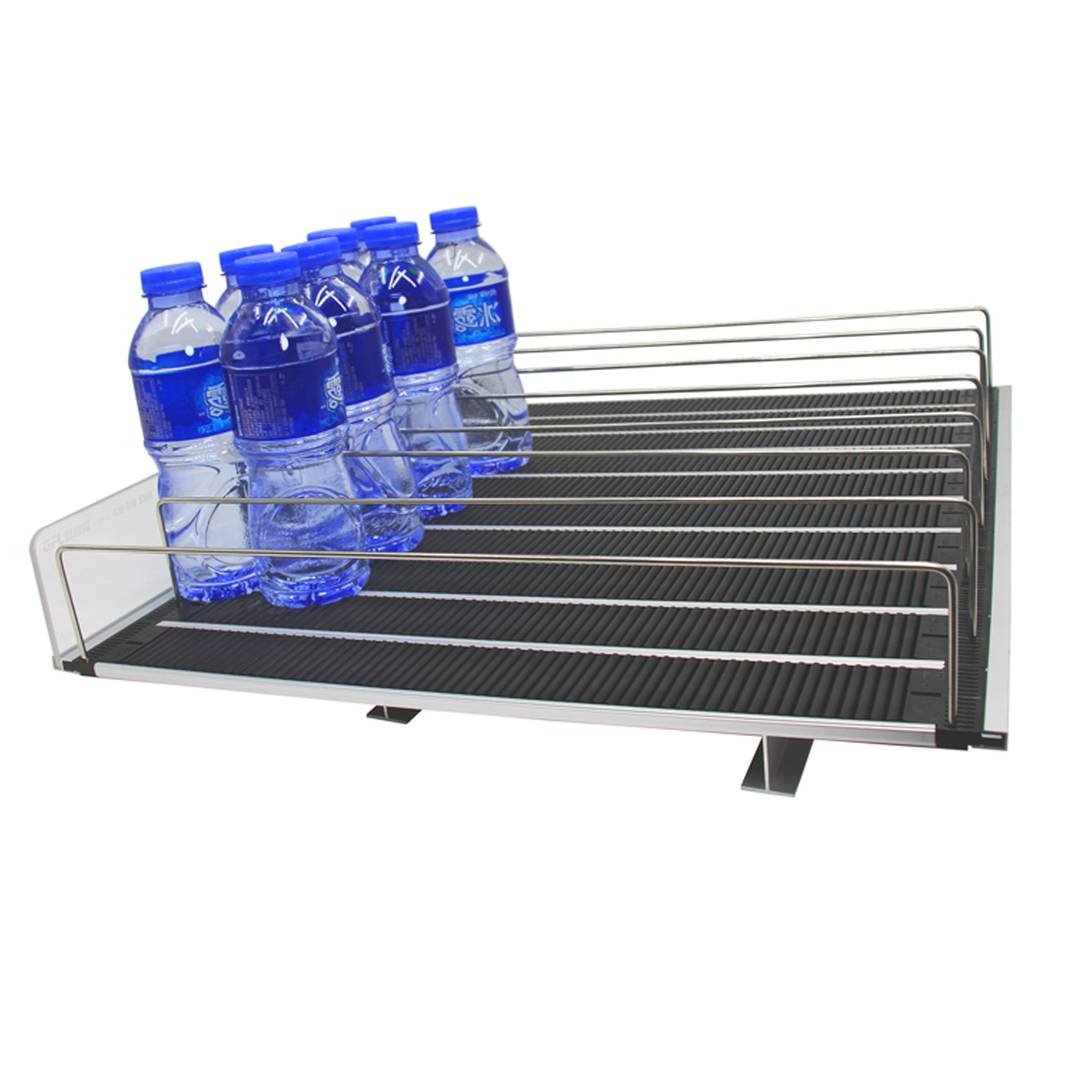 refrigerator freezer shelf rack spring force shelf sliding roller supper market display rack vending shelf