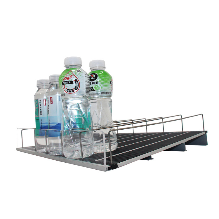 High Quality Supermarket Display Rack Plastic Flex Roller Shelves For Beverage