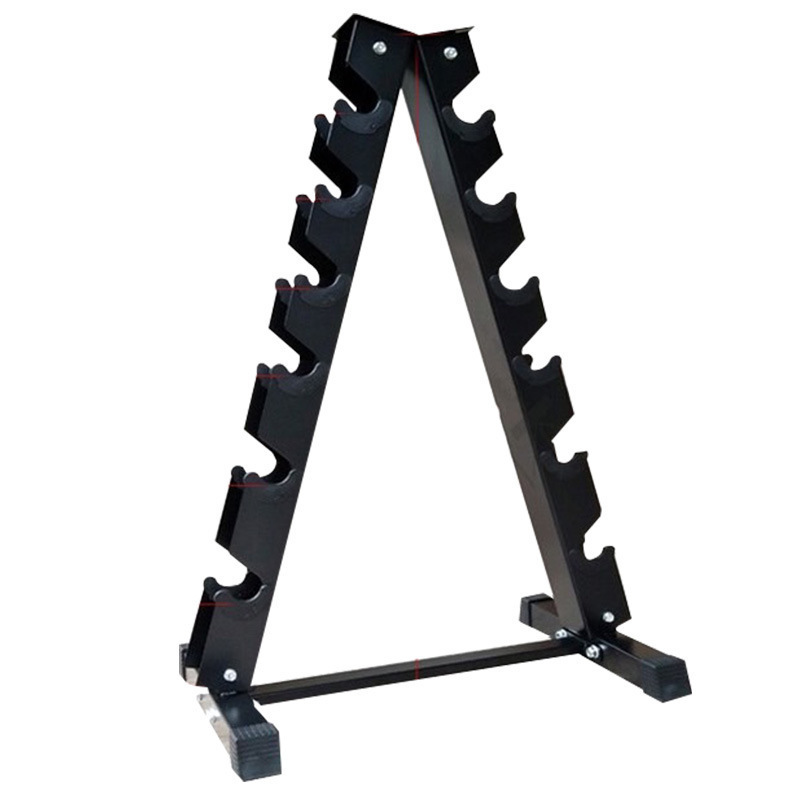 gym equipment rubber hex 3 tier metal dumbbell set rack 3 tier fitness dumbbell storage rack stand