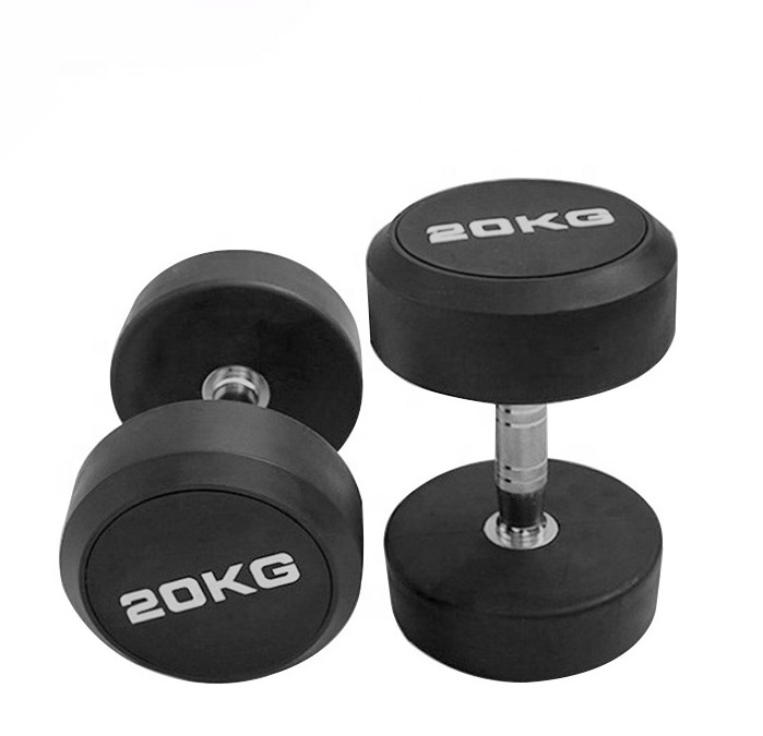 Gym fitness dumbbell black iron dumbbells mancuernas pesas small round dumbbell