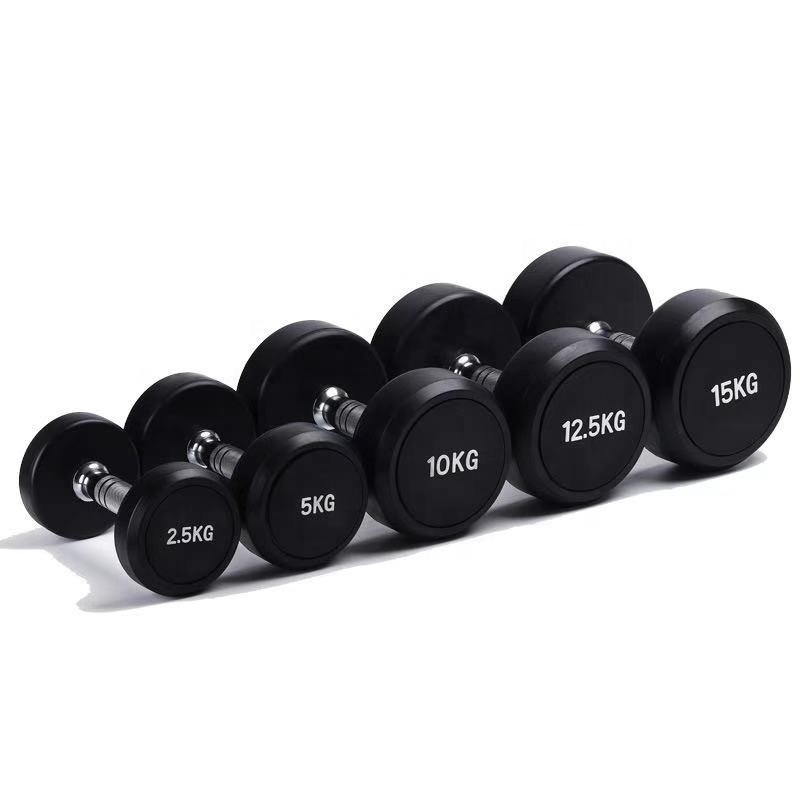 Gym fitness dumbbell black iron dumbbells mancuernas pesas small round dumbbell