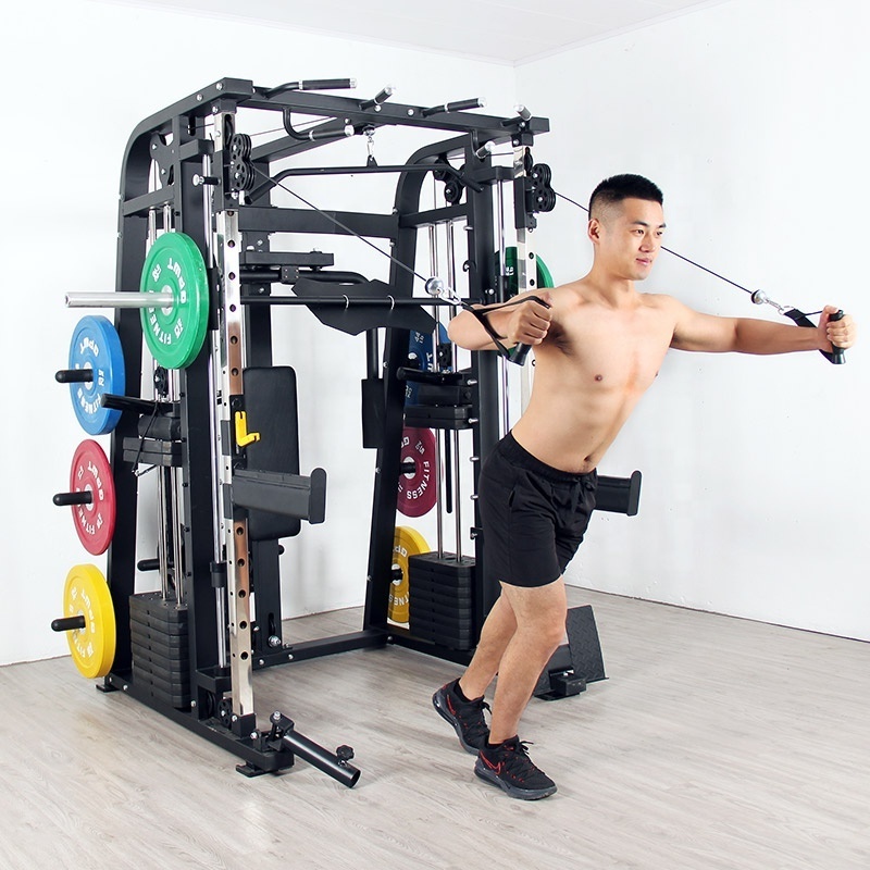 Commercial Home Gym Comprehensive training device Equipment Multi Functional Trainer Power safe Squat Rack Smith Machine