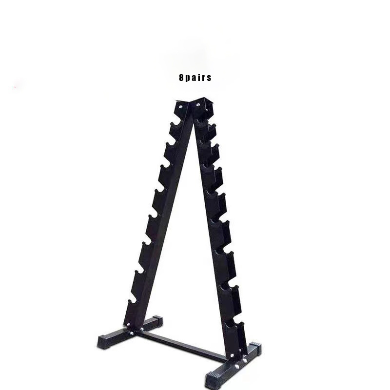 gym equipment rubber hex 3 tier metal dumbbell set rack 3 tier fitness dumbbell storage rack stand