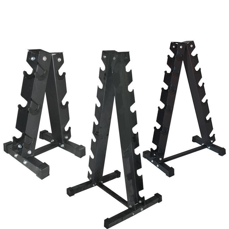 gym equipment rubber hex 3 tier metal dumbbell set rack 3 tier fitness dumbbell storage rack stand