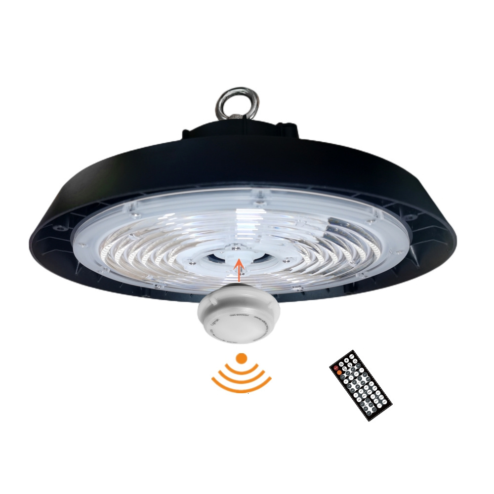 ufo led high bay light  100w100W 150W 200W Pluggable Sensor IP65 Warehouse Factory High bay Lights with Motion Sensor