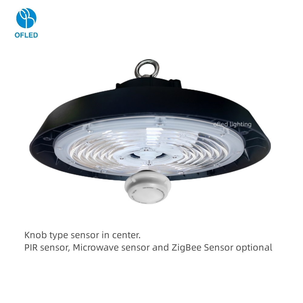 ufo led high bay light  100w100W 150W 200W Pluggable Sensor IP65 Warehouse Factory High bay Lights with Motion Sensor