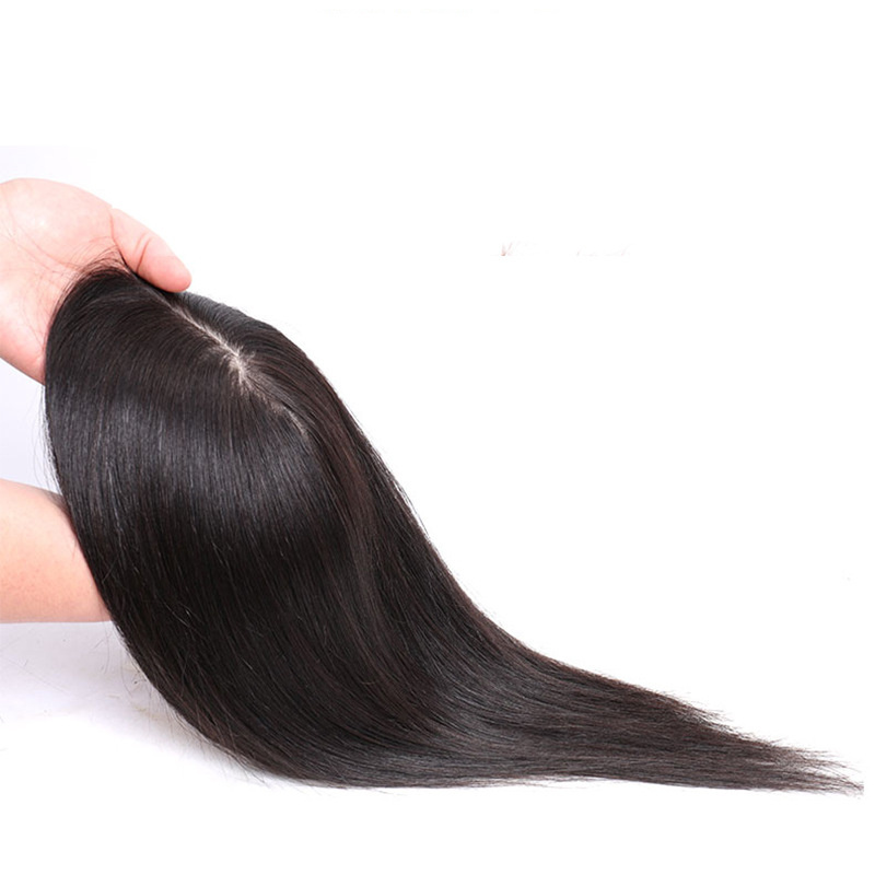 Human Hair Topper Base Human Hair Toupees Fast Shipping Wholesale Factory Price 100% Real Virgin Brazilian Silk for Women 1 PCS