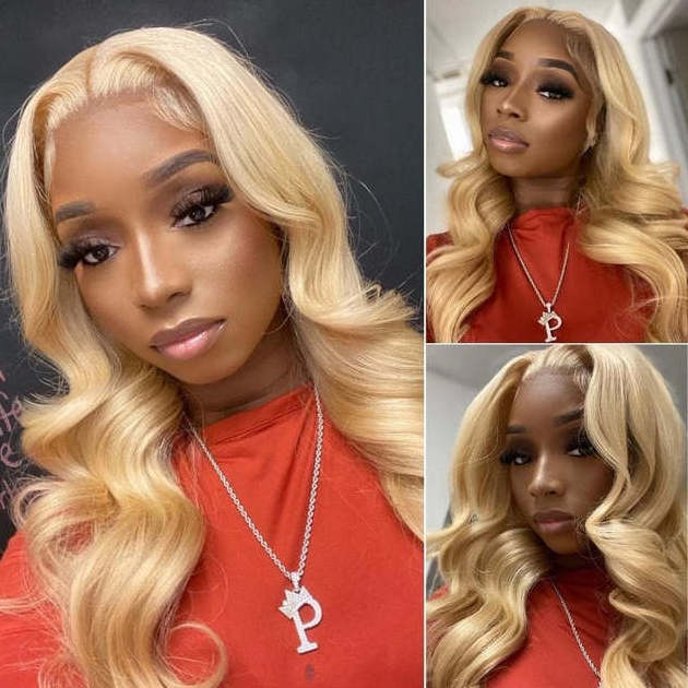 613 Lace Frontal Wigs Cheap Price Lace Wig Brazilian Hair Transparent for Bwomentransplacet Women 130% Density 13x4 Blonde Long