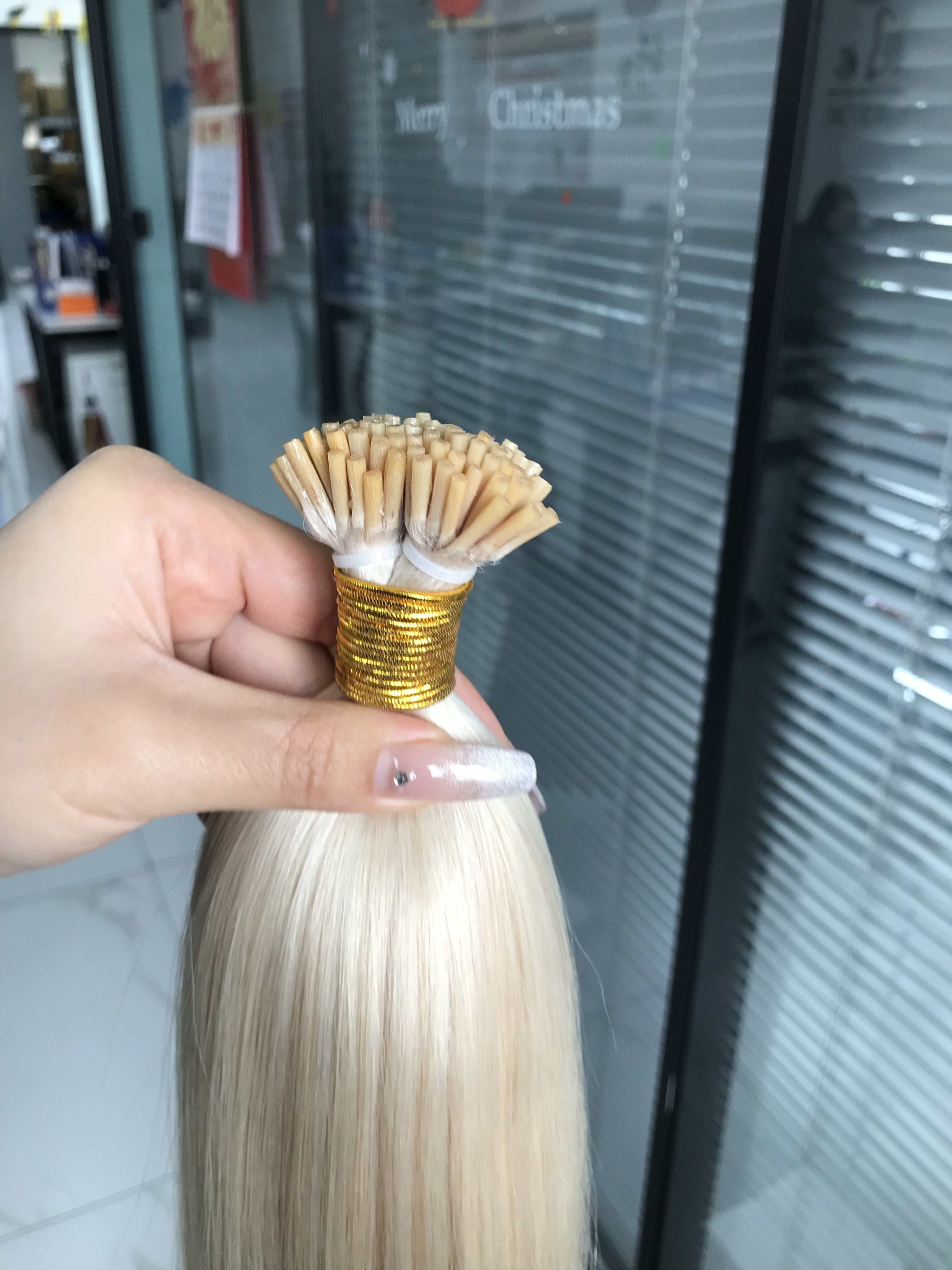 Wholesale Raw Cuticle Aligned Russian Itip Hair Extension Keratin Stick I Tip Remy Human Hair Extensions 2024 Most Popular Hiar