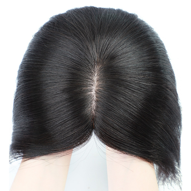 Human Hair Topper Base Human Hair Toupees Fast Shipping Wholesale Factory Price 100% Real Virgin Brazilian Silk for Women 1 PCS