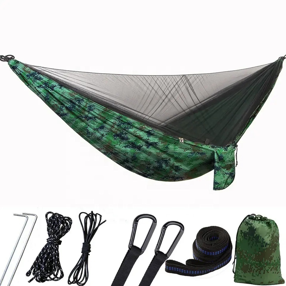 Fast Delivery Outdoor Hammock Custom Portable Hammock Travel Camping Hammock With Mosquito Net export from Bangladesh