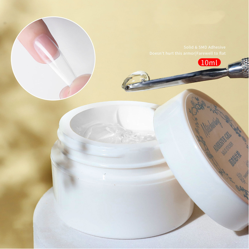 Professional 3 in 1 Clear Solid Nail Glue Gel 10ml Transparent False Tips Glue UV LED Soak off Nail Gel For Manicure Salon