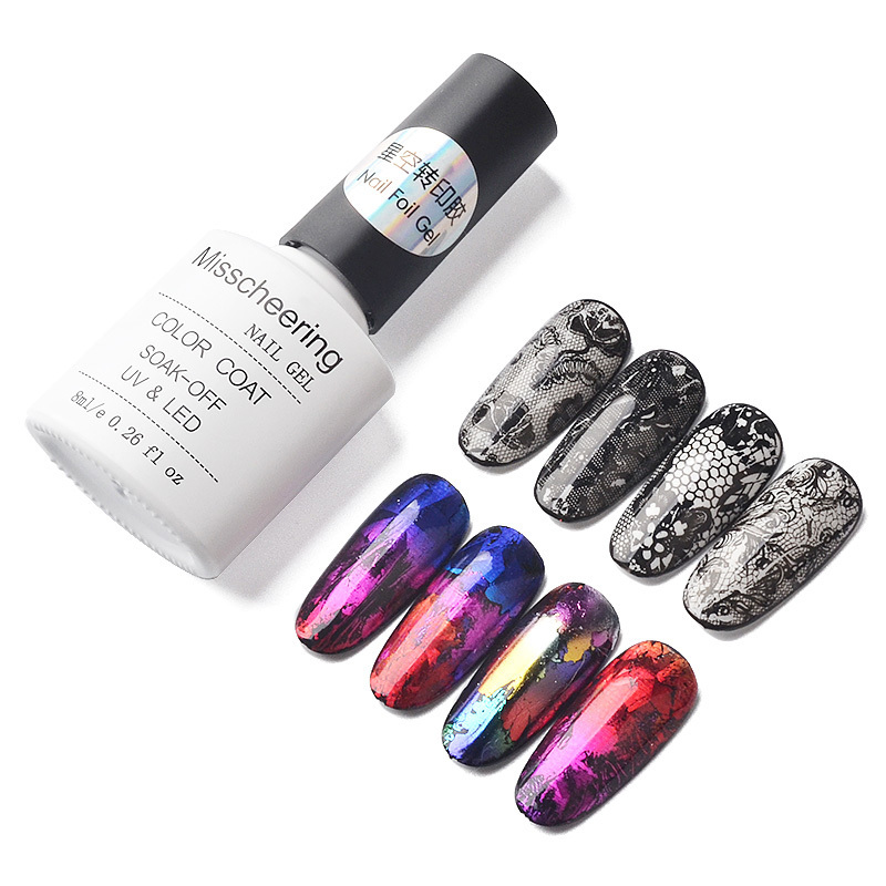 8ml Top Quality Nail Foil Gel Starry Sky Foil Sticker Transferring Glue Vegan Nail Gel