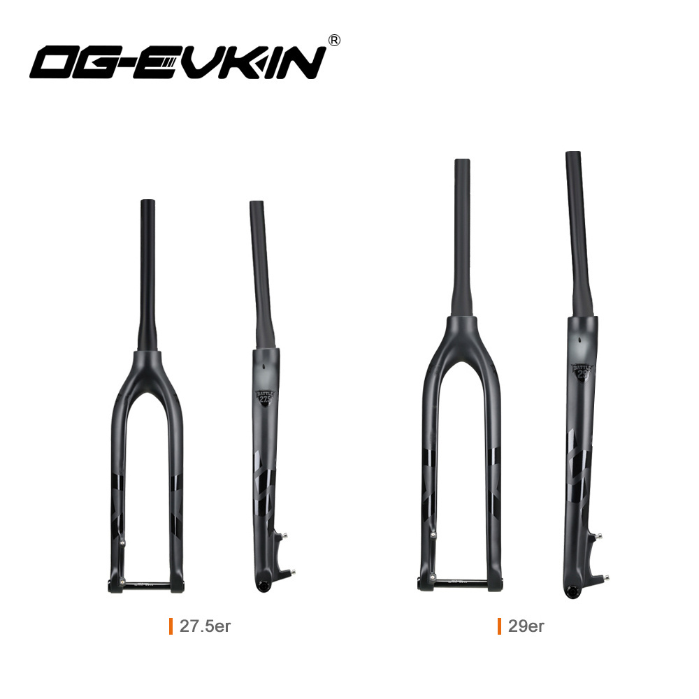 og-evkin FK006 Carbon MTB Bike Fork 27er 29er  Disc Brake Internal Cable 28.6mm Tapered Tube