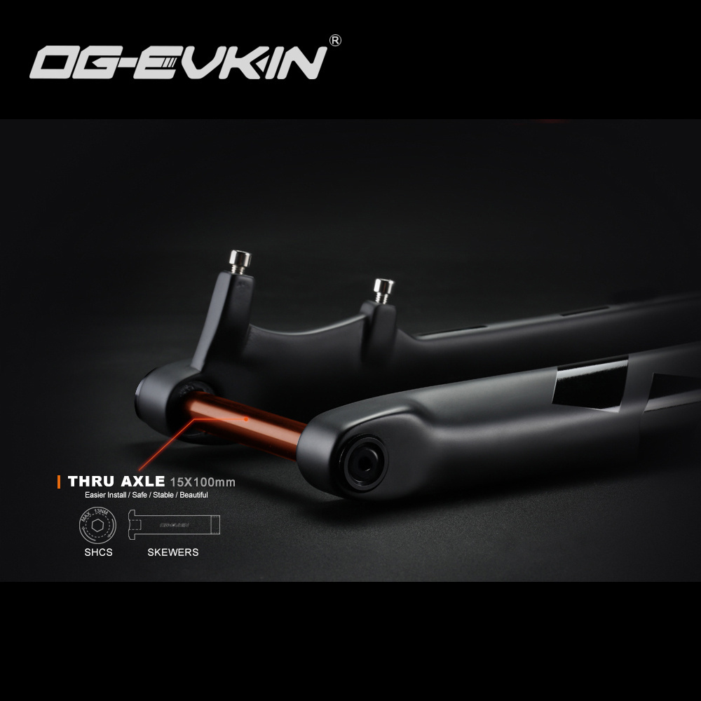 og-evkin FK006 Carbon MTB Bike Fork 27er 29er  Disc Brake Internal Cable 28.6mm Tapered Tube