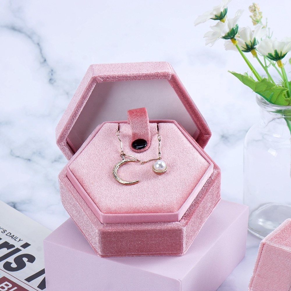 velvet jewelry box custom wedding ring box earring pendant bangle bracelet necklace organizer jewellery packaging gift box