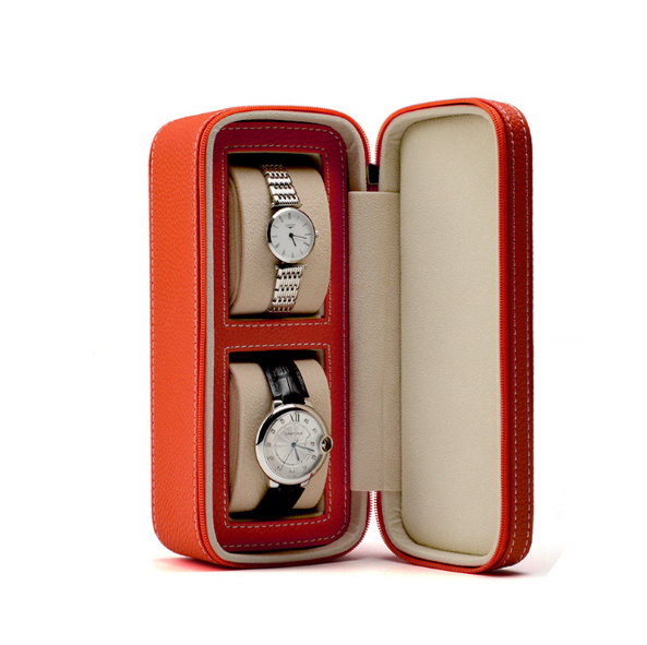 Wholesale Luxury High Quality Custom Pu Leather Watch Box For Two watches