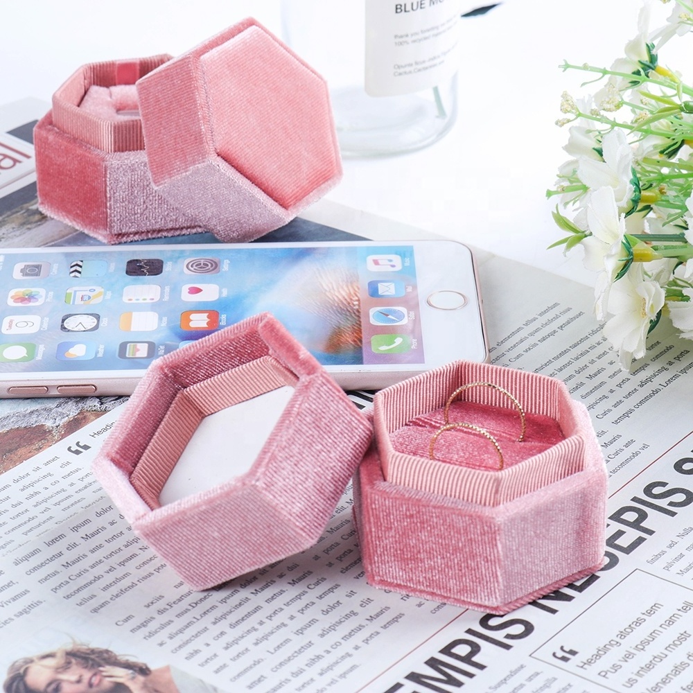 velvet jewelry box custom wedding ring box earring pendant bangle bracelet necklace organizer jewellery packaging gift box