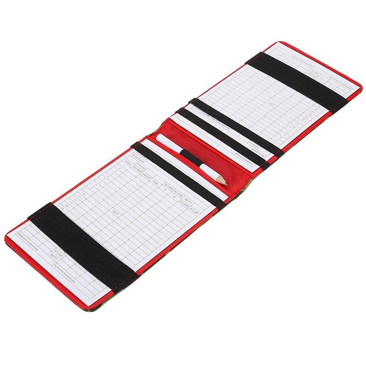 Golf Score Counter Keeper Card Holder Performance Golf Scorecard Holder & Yardage Book Holder for Golfer Stat Tracker Sheet