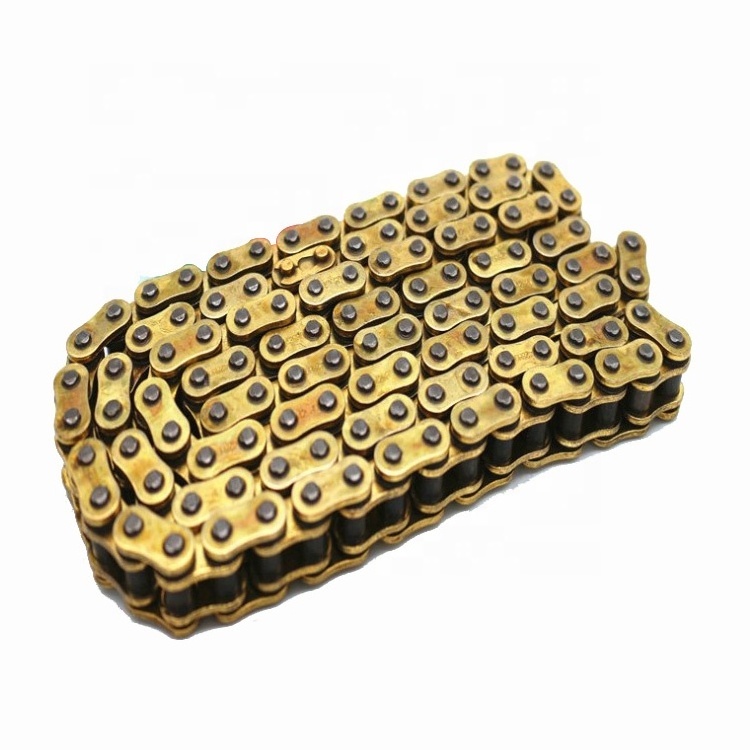 factory supply 2mm golden motorcycle 428h 128l o-ring chain