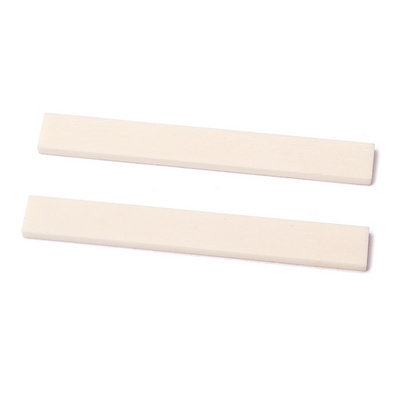 2Pcs Bone Guitar String Bridge Saddle Blank for Acoustic Classical Guitar Mandolin Banjo Ukulele 80x3x10mm