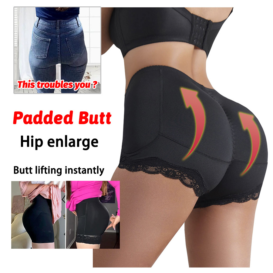 Plus Size Artificial Buttocks Underwear Fake Hip Enhancer Panties Tummy Control Shapewear Women Padded Butt Lifter Shaper