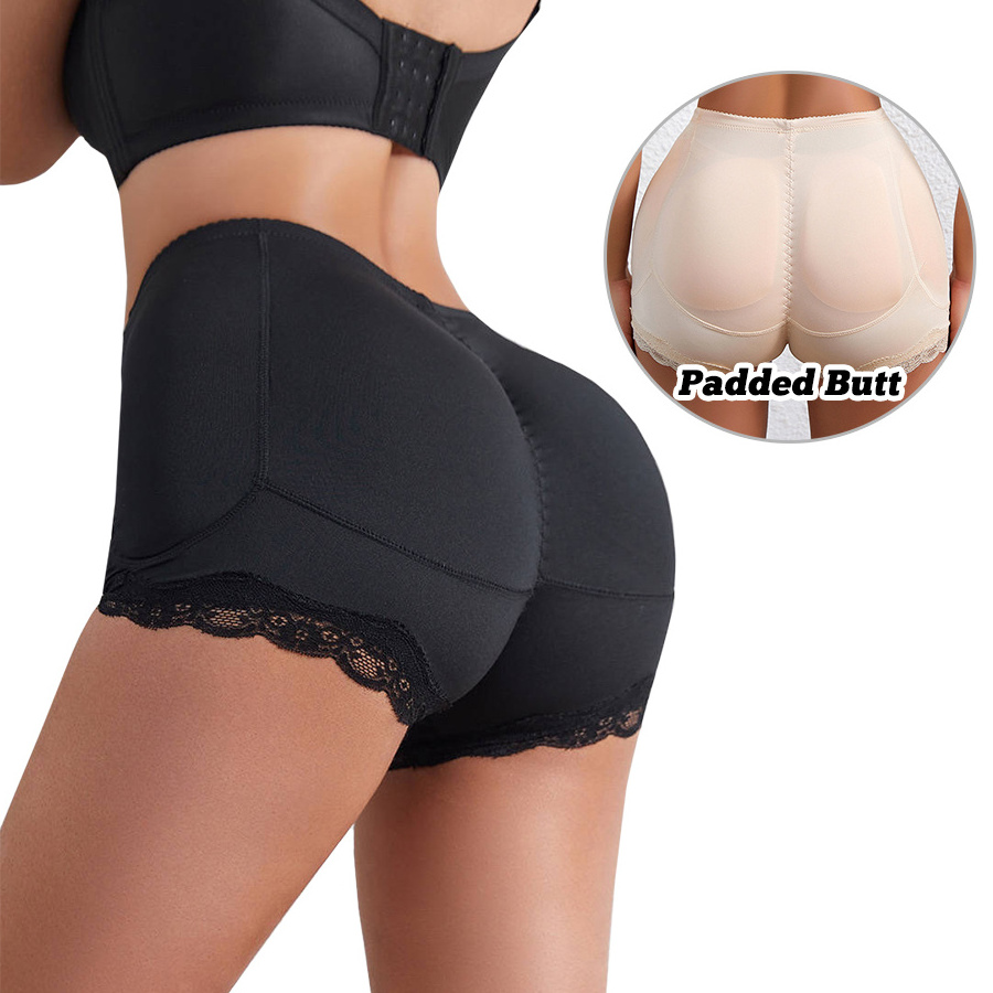 Plus Size Artificial Buttocks Underwear Fake Hip Enhancer Panties Tummy Control Shapewear Women Padded Butt Lifter Shaper