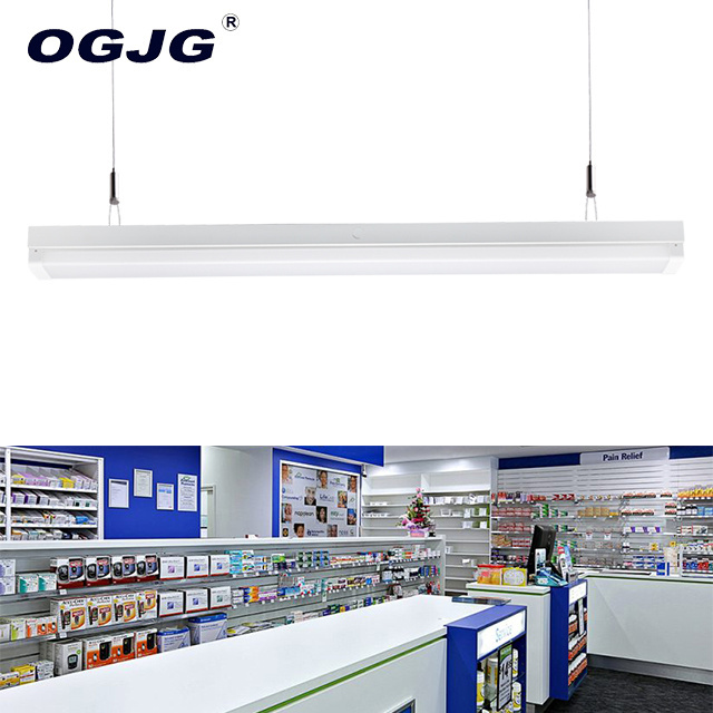 ETL DLC CE CB SAA SMD2835 battery powered shop suspended pendant 30W 40W 50W 60W 120W LED linear light