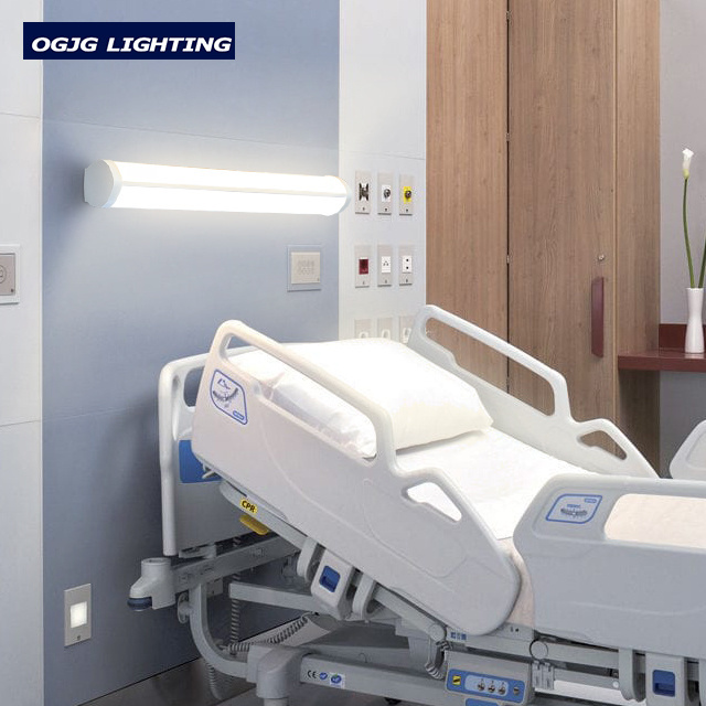 Hospital bedside light 0-10V dimming up down lighting led linear wall lamp fixture