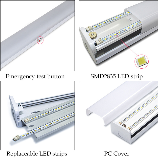 2Ft 4Ft 5Ft Rechargeable staircase Led Ceiling Light replace Fluorescent Tube dimming sensor hallways Led Linear Lamp