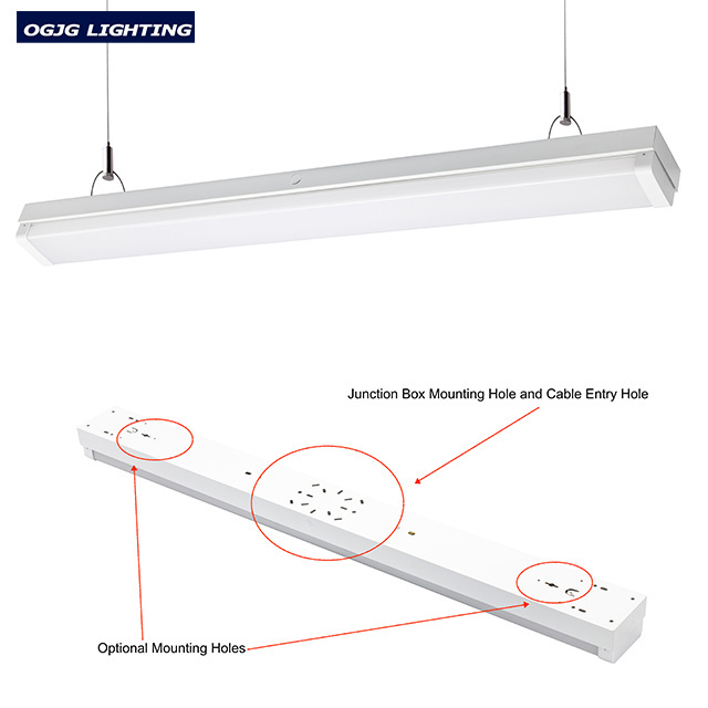 5 year warranty epistar chips loft motion sensor ceiling light fitting emergency battery backup basement LED linear pendant lamp