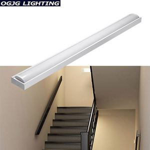 5 years warranty commercial linear fixture corridor hallway stairwell lighting motion sensor emergency battery led batten light