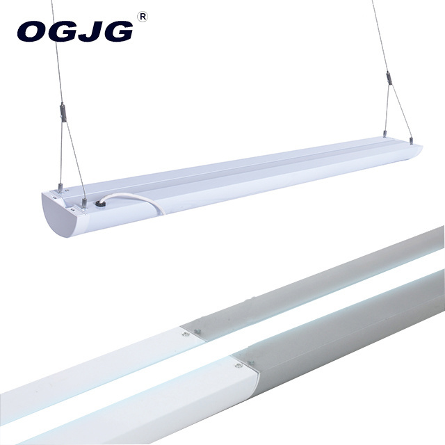 OGJG modern indoor suspended office up down lighting linkable linear pendant light 2ft 4ft 5ft 8ft led shop light fixture