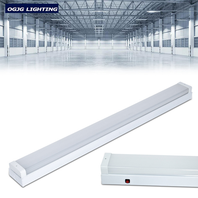 CE SAA DLC ETL warm color marina wareroom emergency batten lighting 600mm 1200mm office Remote Control LED pendant fixtures