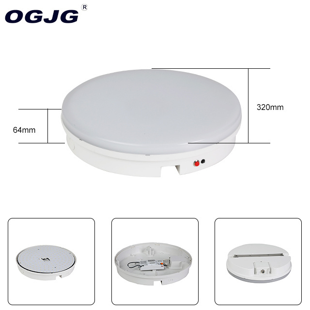 OGJG 100-277V 3000-6500K motion sensor emergency battery balcony led ceiling light