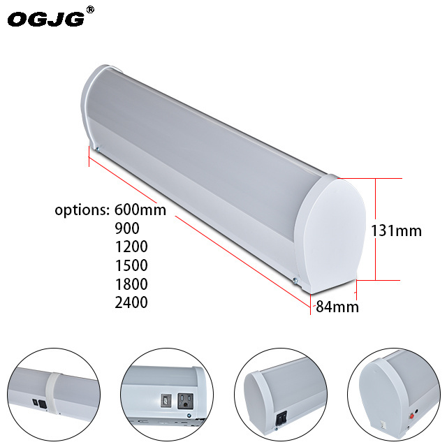 OGJG 100-277v 347v trilaterally emitting wall mount clinic over bed head led linear lighting fixture