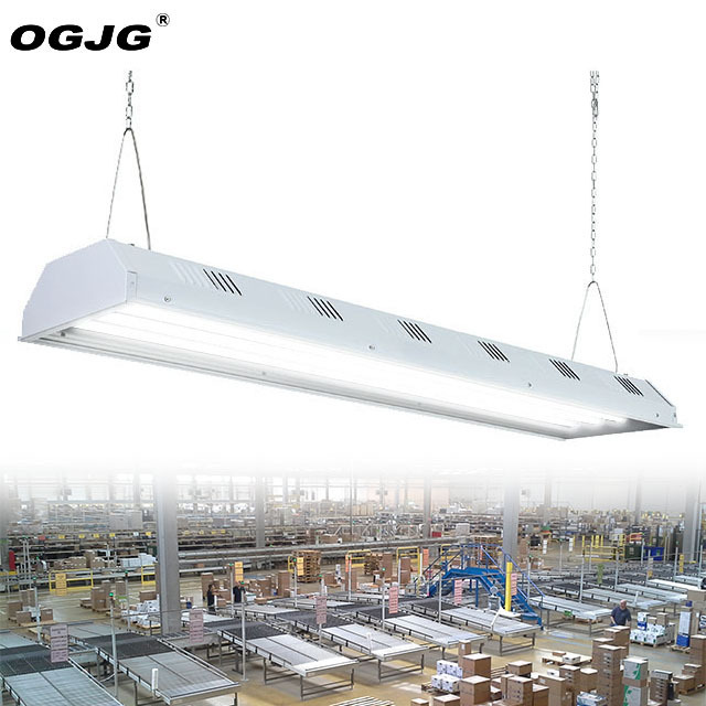 DLC 200W 300W warehouse steel housing dimming highbay lighting supermarket stadium 2ft 4ft 5ft pendant led linear high bay light