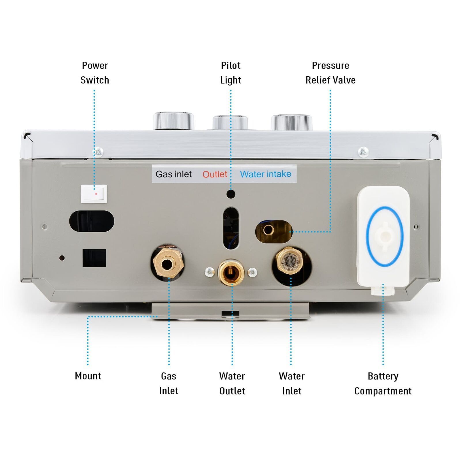 Propane 12L Gas Boiler  Gas LPG Tankless Instant Hot Water Heater Boiler 24KW 4.8GPM Liquefied Gas Gyser