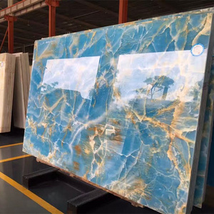 Beautiful Blue Natural Marble Onyx Slab